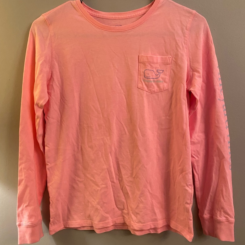 Girls pink vineyard vines long sleeve shirt
